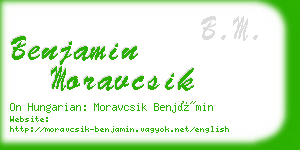 benjamin moravcsik business card